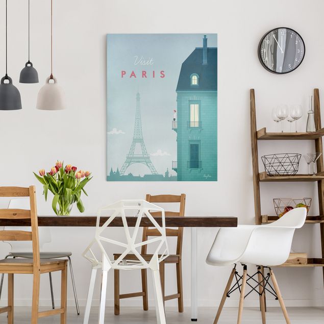 Print on canvas - Travel Poster - Paris