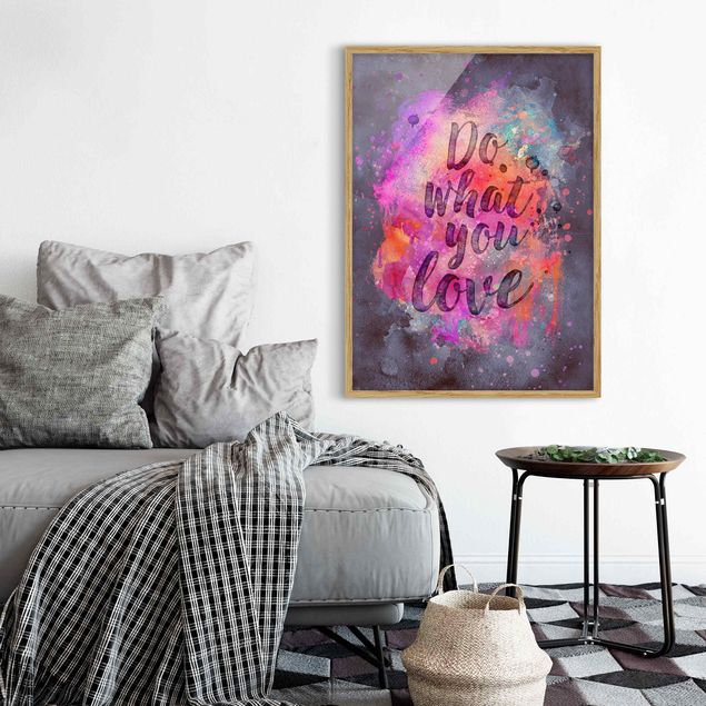 Framed poster - Colourful Explosion Do What You Love