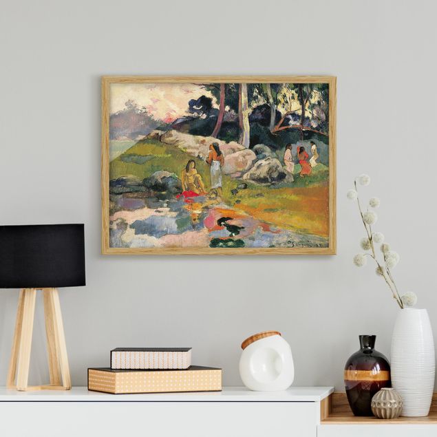 Framed poster - Paul Gauguin - Women At The Banks Of River