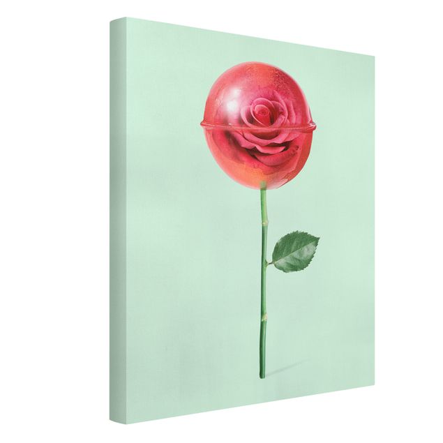 Print on canvas - Rose With Lollipop