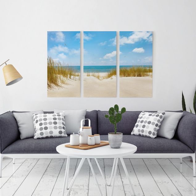 Print on canvas 3 parts - Beach On The North Sea
