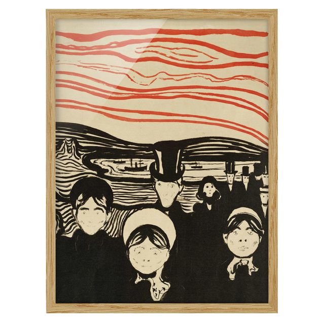Framed poster - Edvard Munch - Anxiety