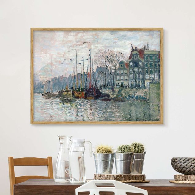 Framed poster - Claude Monet - View Of The Prins Hendrikkade And The Kromme Waal In Amsterdam