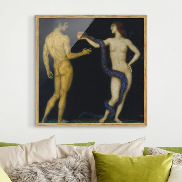 Framed poster - Franz von Stuck - Adam and Eve