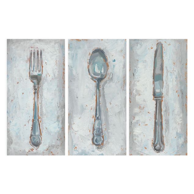 Print on canvas - Impressionistic Cutlery Set I