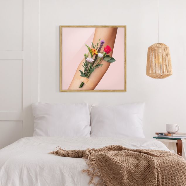 Framed poster - Arm With Flowers