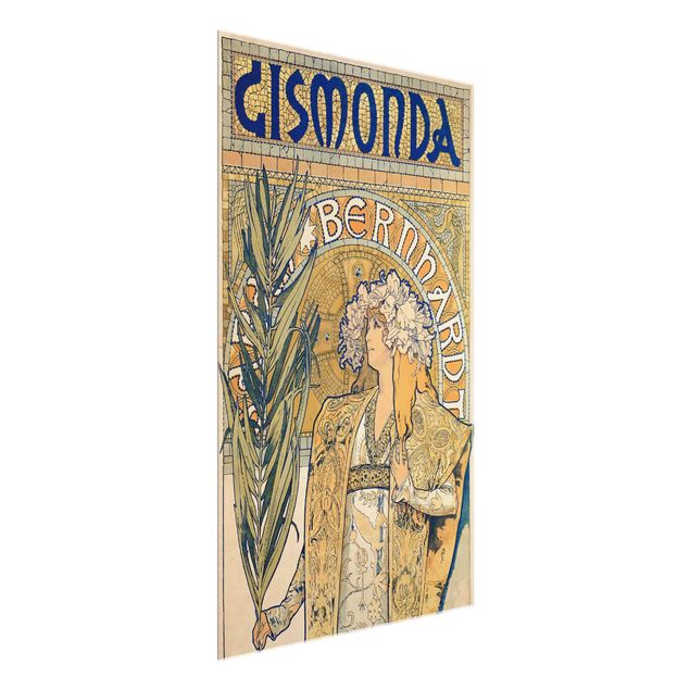Glass print - Alfons Mucha - Poster For The Play Gismonda