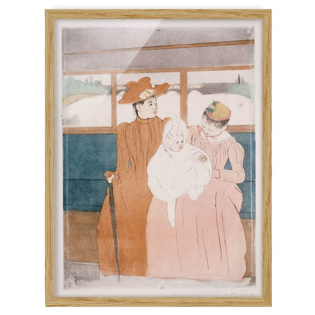 Framed poster - Mary Cassatt - In the omnibus