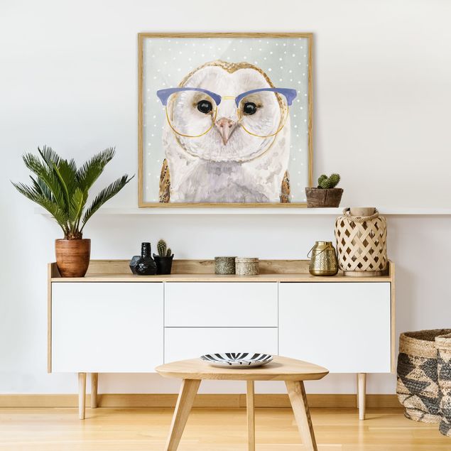 Framed poster - Animals With Glasses - Owl