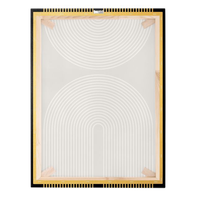 Canvas print gold - Geometrical Shapes - Rainbows Black And White