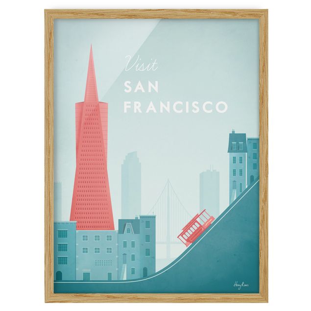 Framed poster - Travel Poster - San Francisco