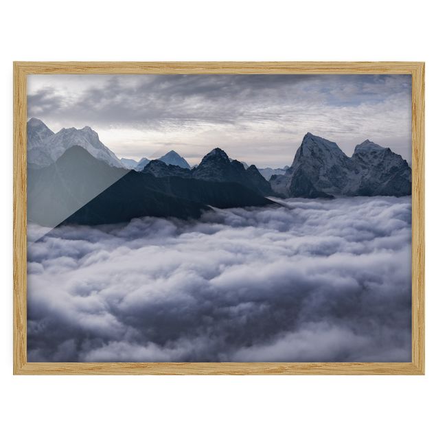 Framed poster - Sea Of ​​Clouds In The Himalayas