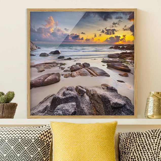 Framed poster - Sunrise Beach In Thailand