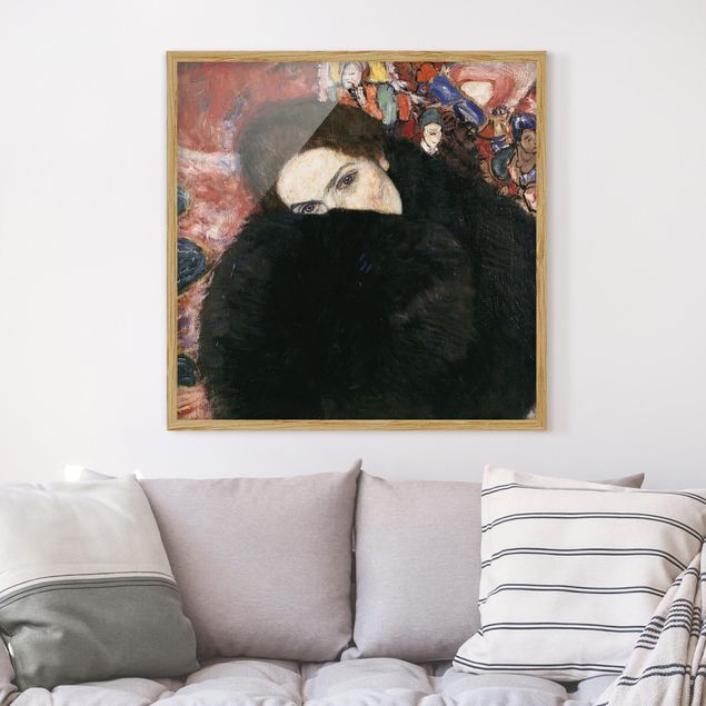 Framed poster - Gustav Klimt - Lady With A Muff