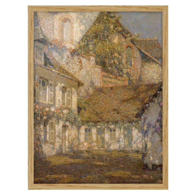 Framed poster - Henri Le Sidaner - Houses at the Foot of the Church