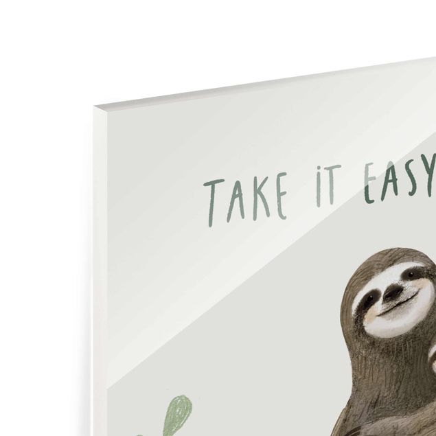 Glass print - Sloth Sayings - Easy