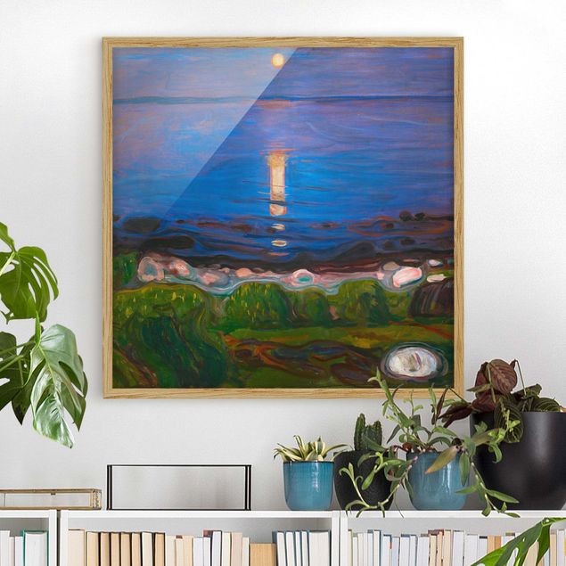 Framed poster - Edvard Munch - Summer Night By The Beach