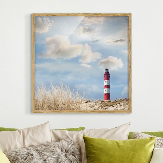 Framed poster - Lighthouse Between Dunes
