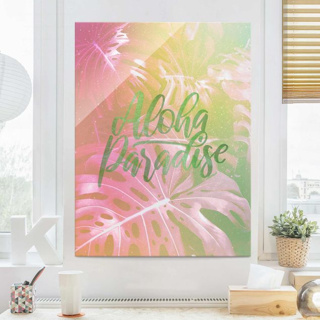 Glass print - Rainbow - Aloha Paradise