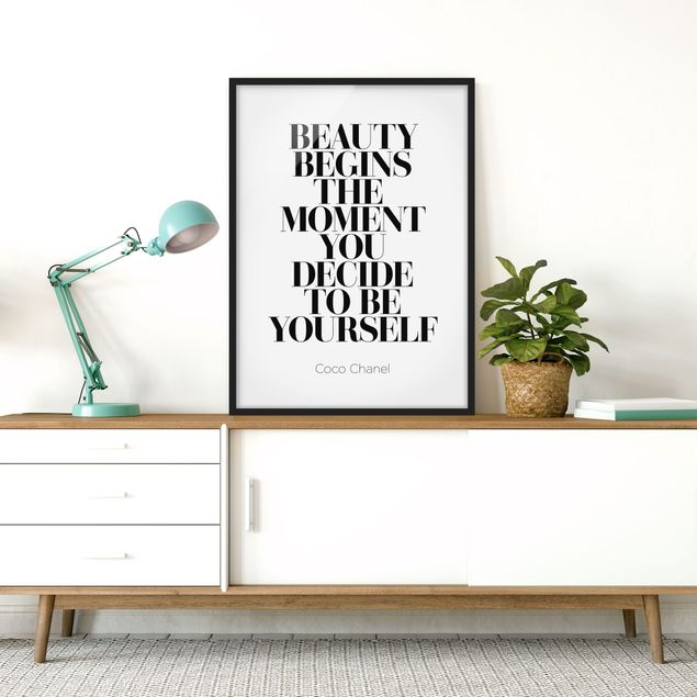 Framed poster - Be Yourself Coco Chanel