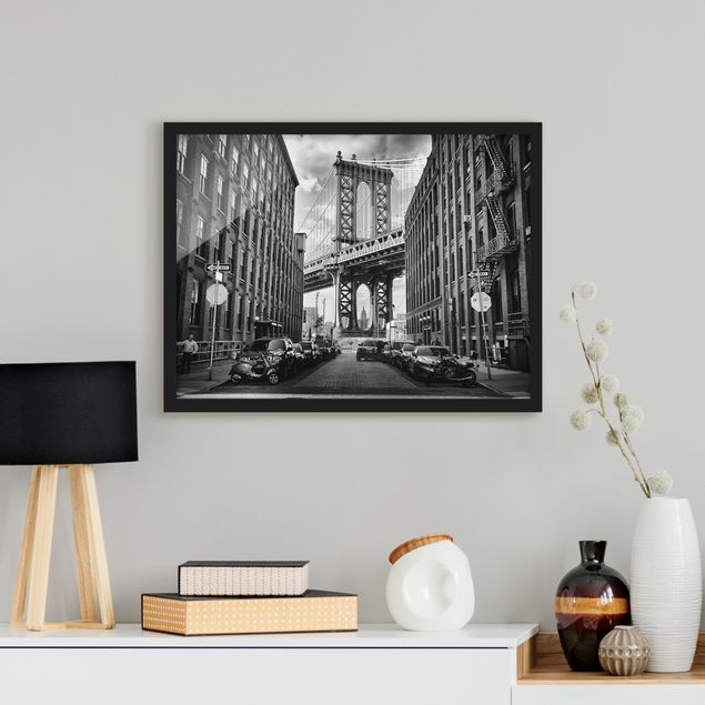 Framed poster - Manhattan Bridge In America