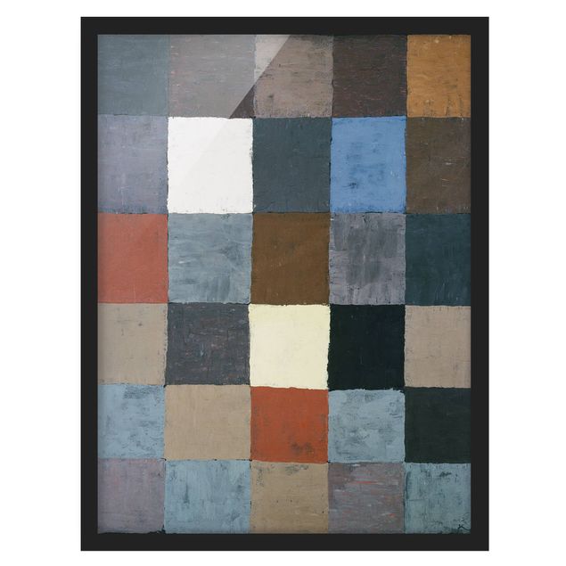 Framed poster - Paul Klee - Color Chart (on Gray)