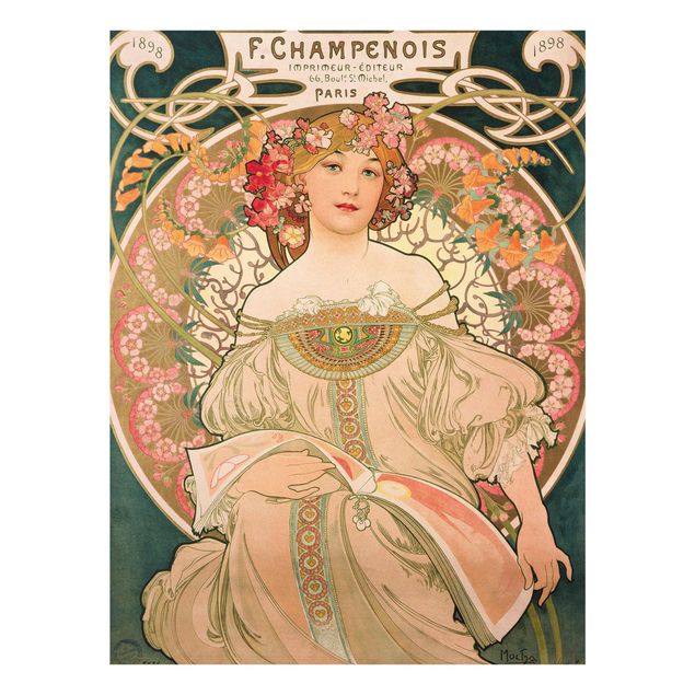 Glass print - Alfons Mucha - Poster For F. Champenois