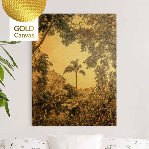 Canvas print gold - Garden In Madeira