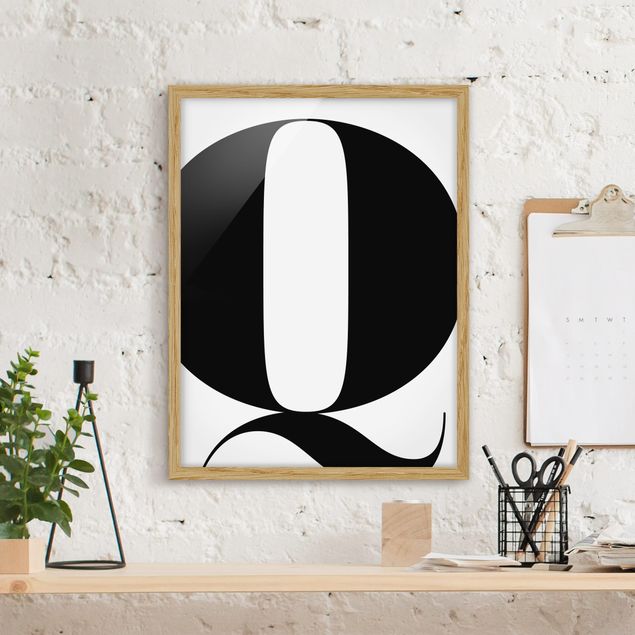 Framed poster - Antiqua Letter Q