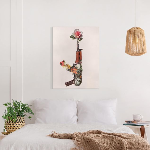 Canvas print - Weapon With Rose