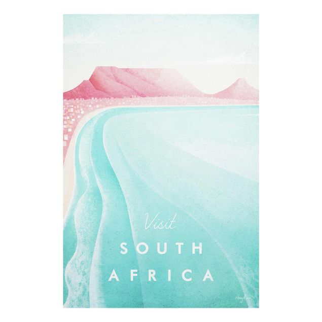 Glass print - Travel Poster - South Africa