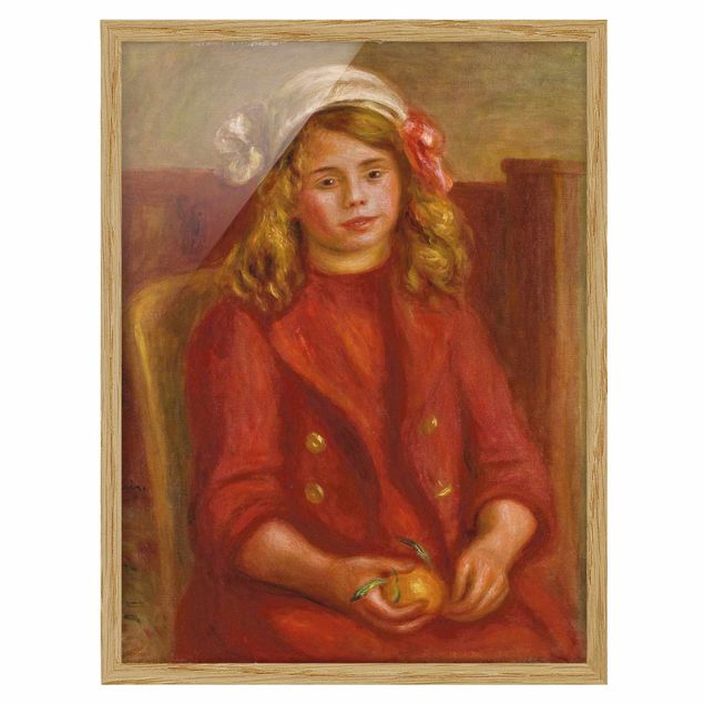 Framed poster - Auguste Renoir - Young Girl with an Orange