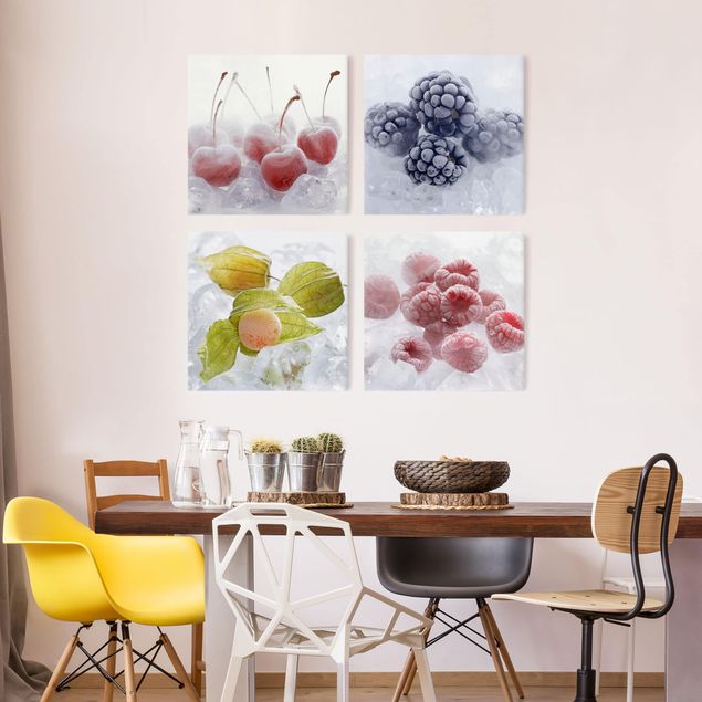 Print on canvas 4 parts - Frozen Fruit