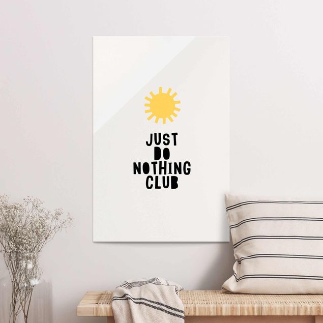 Glas Magnetboard Do Nothing Club Yellow