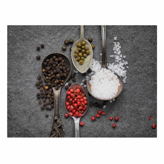 Print on canvas - Spices On Vintage Spoons