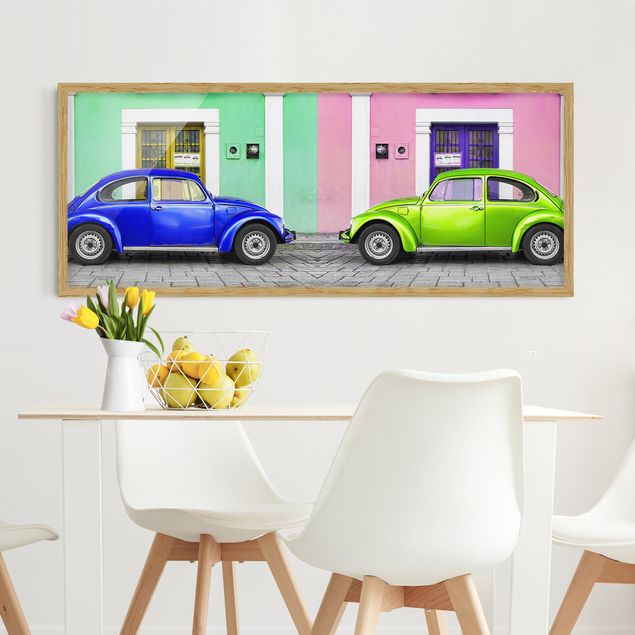 Framed poster - Coloured Beetles