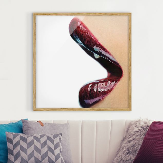 Framed poster - Kiss My Lips!