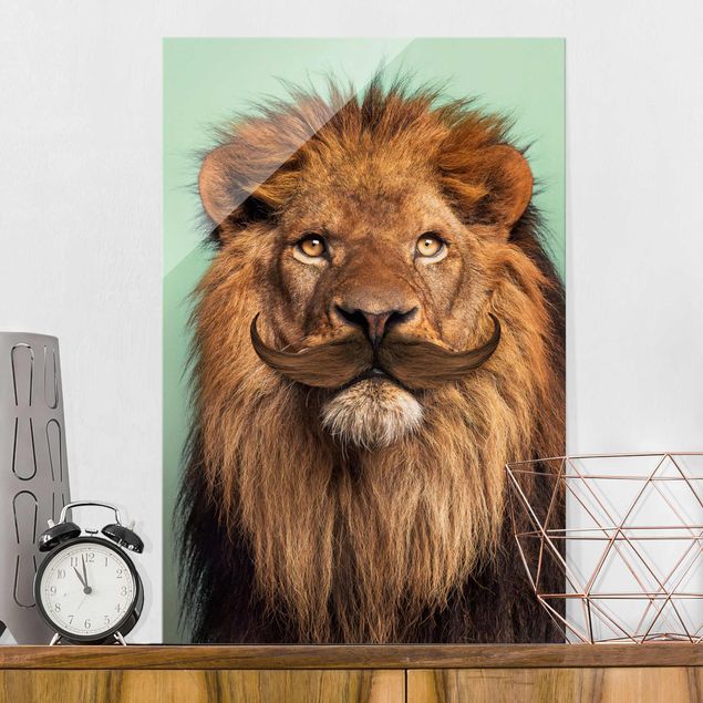 Glass print - Lion With Beard