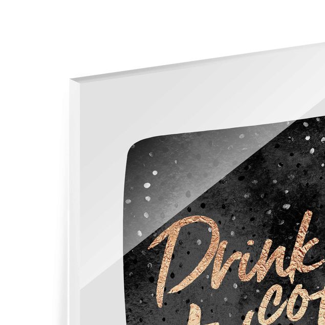 Glass print - Drink Coffee, Do Good - Black