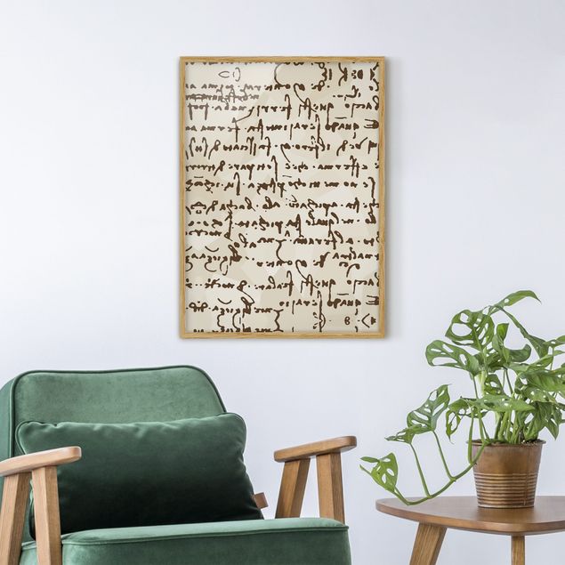 Framed poster - Da Vinci Manuscript