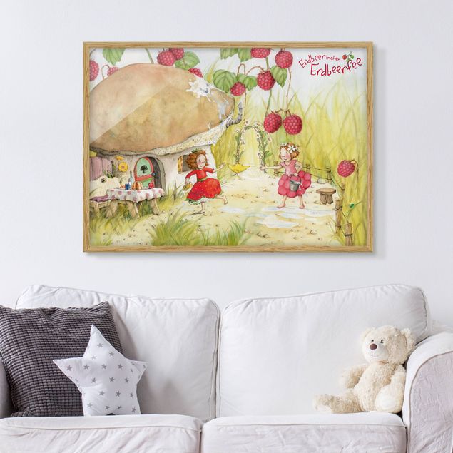 Framed poster - Little Strawberry Strawberry Fairy - Under The Raspberry Bush