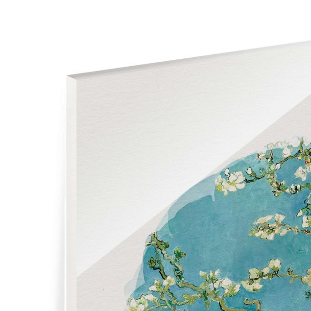 Glass print - WaterColours - Vincent Van Gogh - Almond Blossom