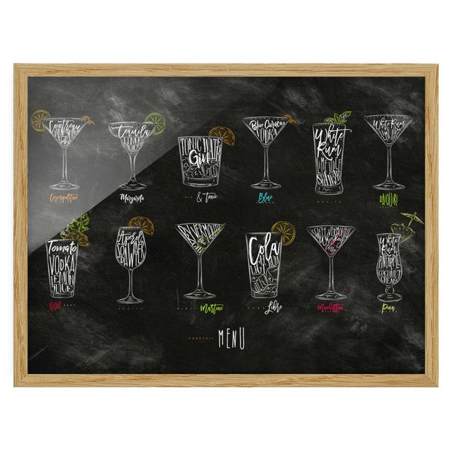 Framed poster - Cocktail Menu