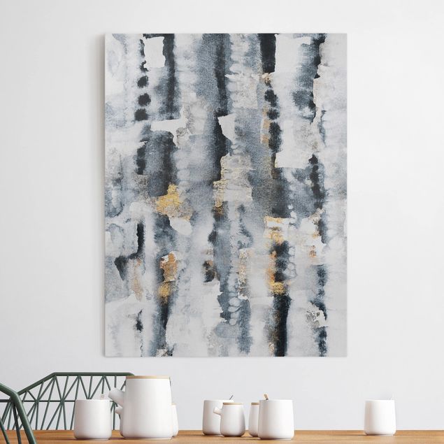Canvas print - Abstract Watercolour With Gold