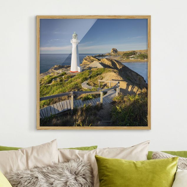 Framed poster - Castle Point Lighthouse New Zealand