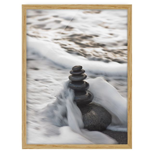 Framed poster - Stone Tower And Wave