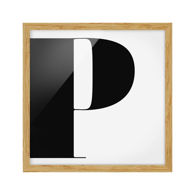 Framed poster - Antiqua Letter P