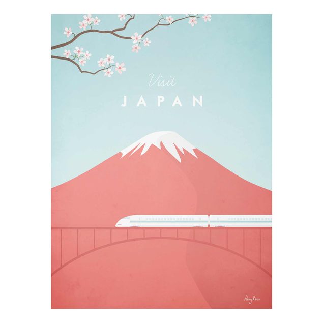 Glass print - Travel Poster - Japan