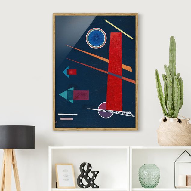 Framed poster - Wassily Kandinsky - Powerful Red