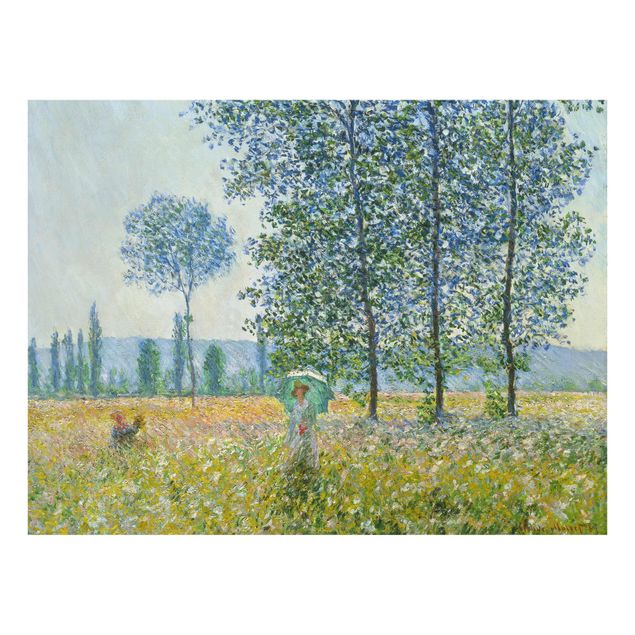Glass print - Claude Monet - Fields In Spring